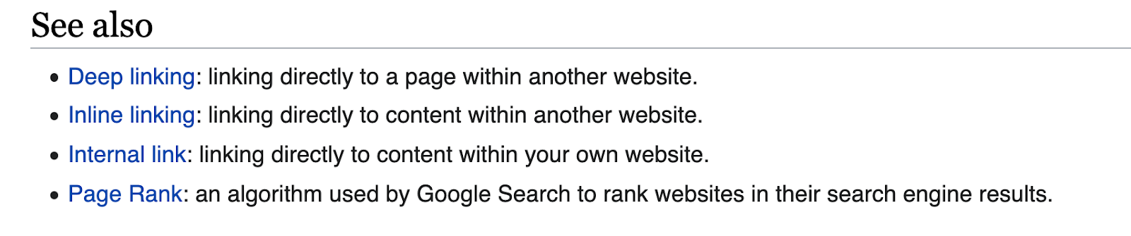 see also section for link building on wikipedia