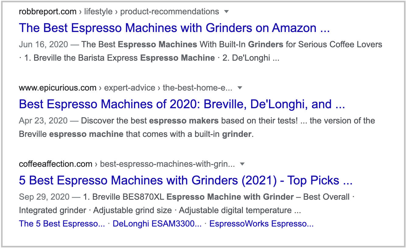 search results for espresso machine with grinder query 2