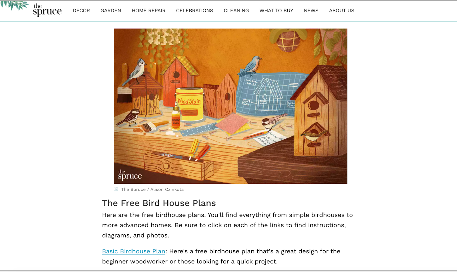 the spruce bird house article